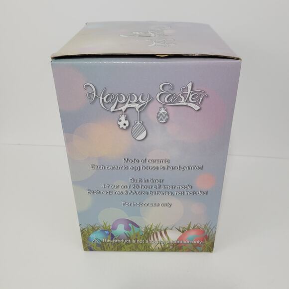 LED Light Up Easter Egg Ceramic House - Picture 5 of 8